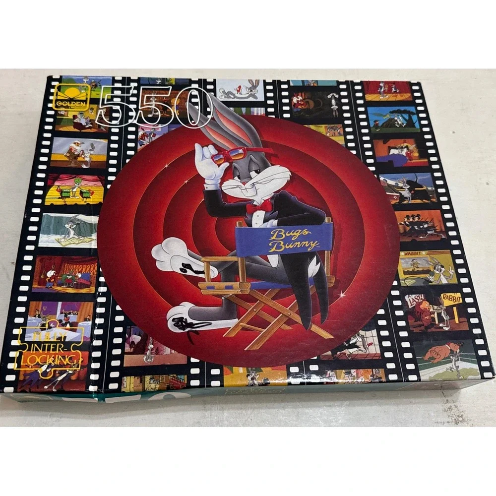 Golden Bugs Bunny Looney 550 Piece Jigsaw Puzzle Film Strip Rare Sealed NEW